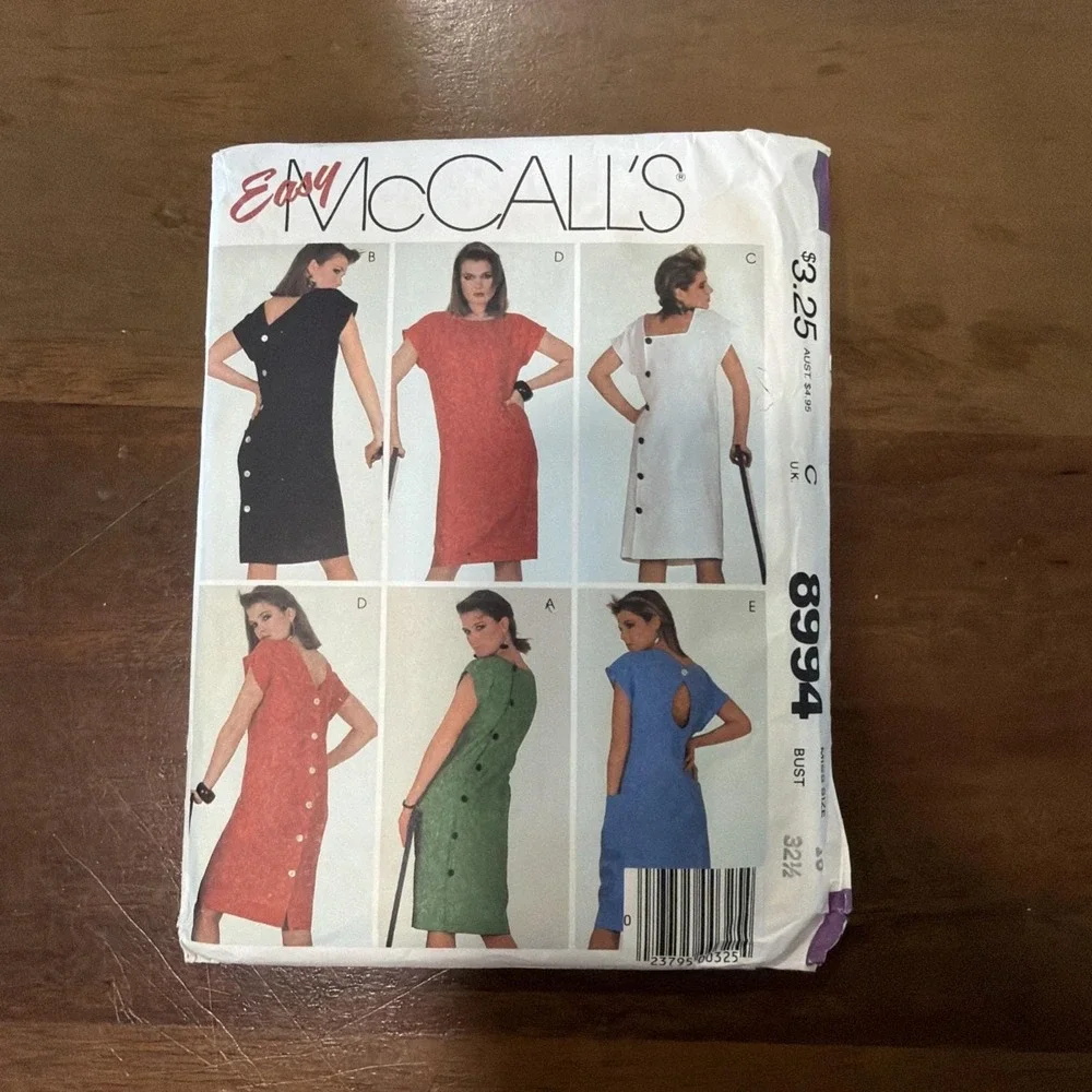 2- Vintage 1980's Sewing patterns Misses Size 10